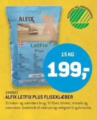 XL-BYG ALFIX LETFIX PLUS FLISEKLÆBER tilbud