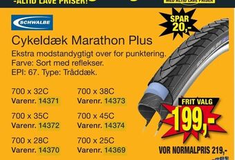 Harald Nyborg Cykeldæk Marathon Plus tilbud