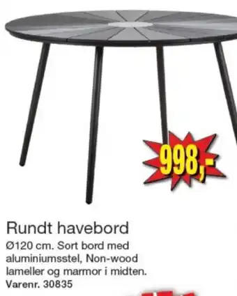 Harald Nyborg Rundt havebord tilbud