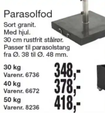 Harald Nyborg Parasolfod tilbud