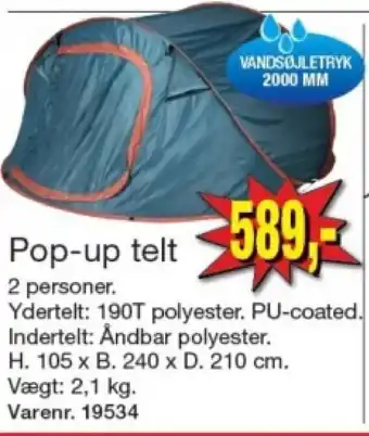 Harald Nyborg Pop-up telt tilbud
