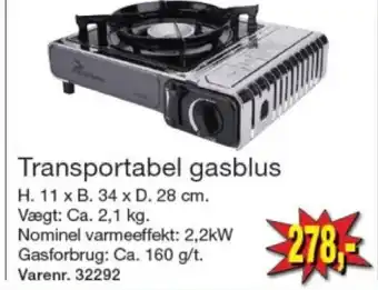 Harald Nyborg Transportabel gasblus tilbud