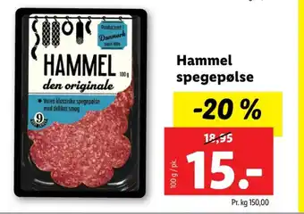 Lidl Spegepølse tilbud
