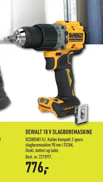 Johannes Fog DEWALT 18 V SLAGBOREMASKINE tilbud