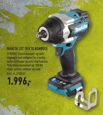Johannes Fog MAKITA LXT 18 V SLAGNØGLE tilbud