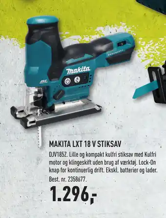 Johannes Fog MAKITA LXT 18 V STIKSAV tilbud