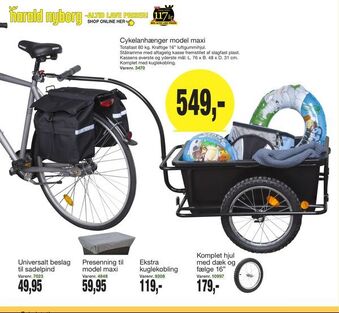 Harald Nyborg Cykelanhænger model maxi tilbud