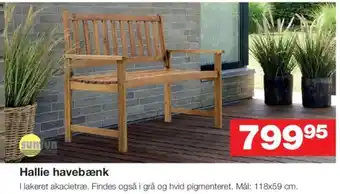 Bauhaus Hallie havebænk tilbud