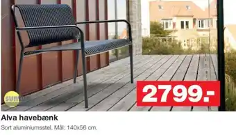Alva havebænk