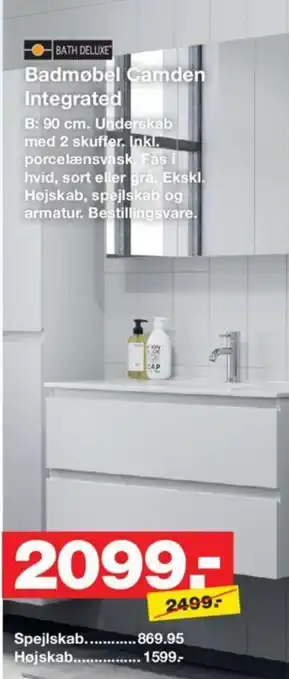 Bauhaus Badmøbel Camden Integrated tilbud