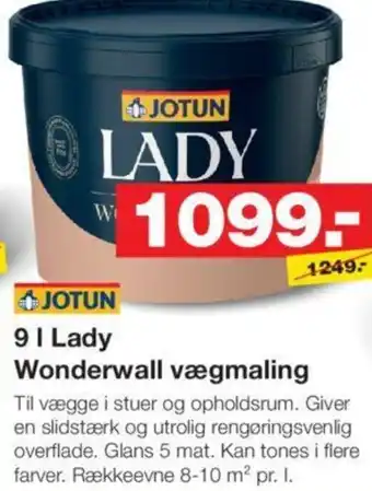 Bauhaus 9 l Lady Wonderwall vægmaling tilbud