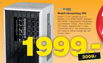 Bauhaus Mobilt klimaanlæg Wifi tilbud