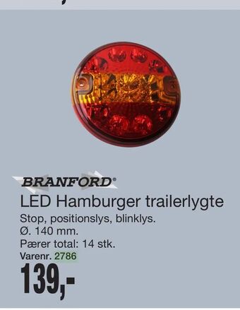 Harald Nyborg LED Hamburger trailerlygte tilbud