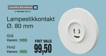 Lampestikkontakt Ø. 80 mm