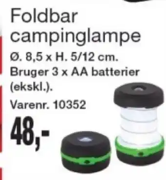 Harald Nyborg Foldbar campinglampe tilbud