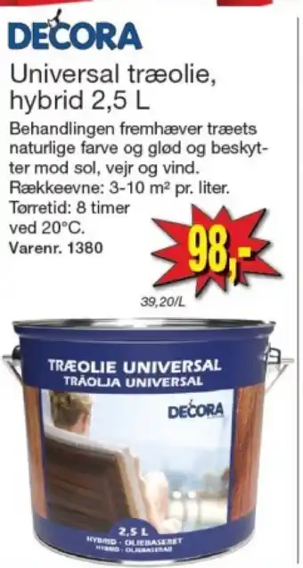 Harald Nyborg Universal træolie, hybrid 2,5 L tilbud