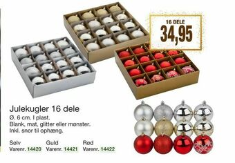 Harald Nyborg Julekugler 16 dele tilbud