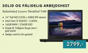 EDB Center Refurbished Lenovo ThinkPad T490 tilbud