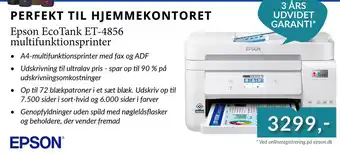 EDB Center Epson EcoTank ET-4856 multifunktionsprinter tilbud