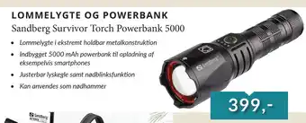 EDB Center Sandberg Survivor Torch Powerbank 5000 tilbud