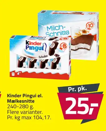 Fleggaard Kinder Pingui el. Mælkesnitte tilbud