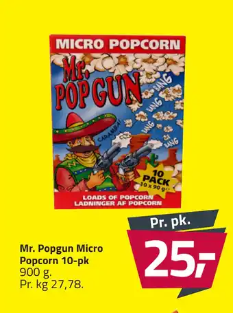 Fleggaard Mr. Popgun Micro Popcorn 10-pk tilbud