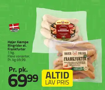 Fleggaard Højer Kæmpe Ringrider el. Frankfurter tilbud