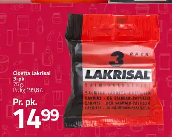 Fleggaard Cloetta Lakrisal 3-pk tilbud