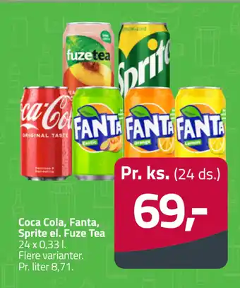 Fleggaard Coca Cola, Fanta, Sprite el. Fuze Tea tilbud