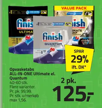 Fleggaard Opvasketabs ALL-IN-ONE Ultimate el. Quantum tilbud