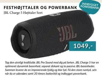 CBC JBL Charge 5 Højttaler Sort tilbud