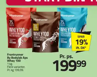Fleggaard Frontrunner By Bodylab Aps Whey 100 tilbud