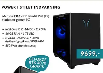 CBC Medion ERAZER Bandit P20 (I5) stationær gamer PC tilbud
