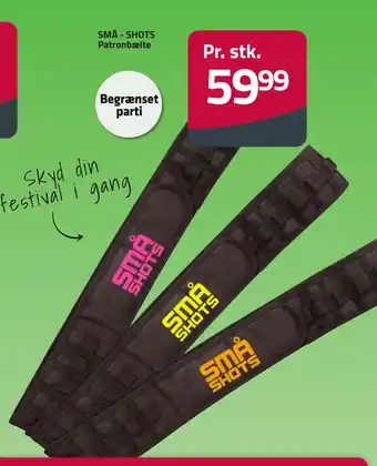 Fleggaard SMÅ - SHOTS Patronbælte tilbud