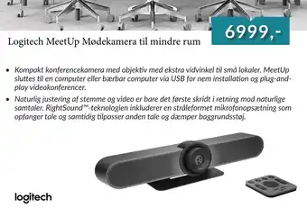 Logitech MeetUp Mødekamera til mindre rum