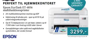 CBC Epson EcoTank ET-4856 multifunktionsprinter tilbud