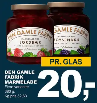 Let-Køb DEN GAMLE FABRIK MARMELADE tilbud