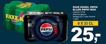 Let-Køb FAXE KONDI, PEPSI ELLER PEPSI MAX tilbud