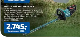 Davidsen MAKITA HÆKKEKLIPPER 18 V tilbud