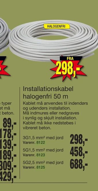 Harald Nyborg Installationskabel halogenfri 50 m tilbud