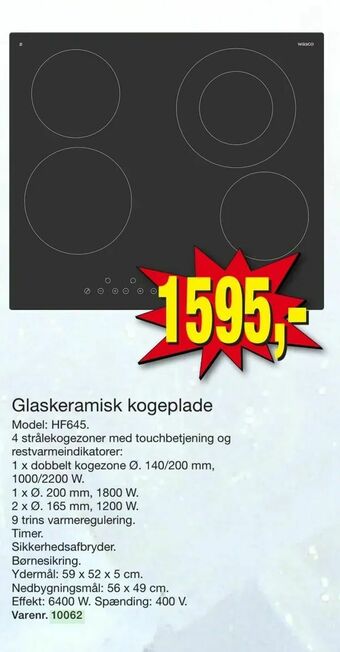 Harald Nyborg Glaskeramisk kogeplade tilbud