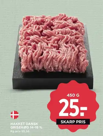 MENY Hakket grisekød 14-18% tilbud