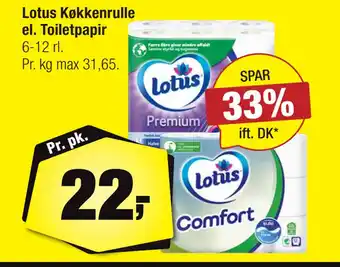 Calle Lotus Køkkenrulle el. Toiletpapir tilbud