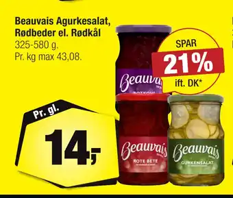 Calle Beauvais Agurkesalat, Rødbeder el. Rødkål tilbud