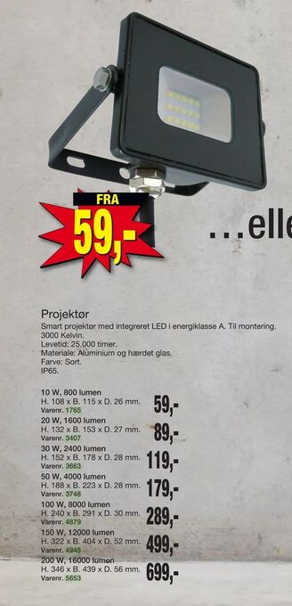 Harald Nyborg Projektør tilbud