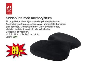 Harald Nyborg Siddepude med memoryskum tilbud