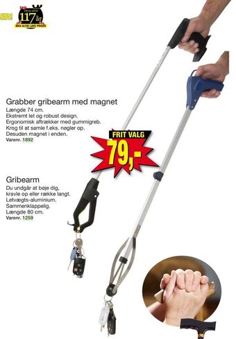 Harald Nyborg Grabber gribearm med magnet tilbud