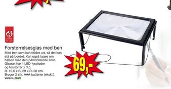Harald Nyborg Forstørrelsesglas med ben tilbud