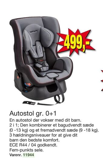 Harald Nyborg Autostol gr. 0+1 tilbud