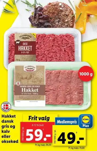 Lidl Hakket oksekød 8-12% tilbud